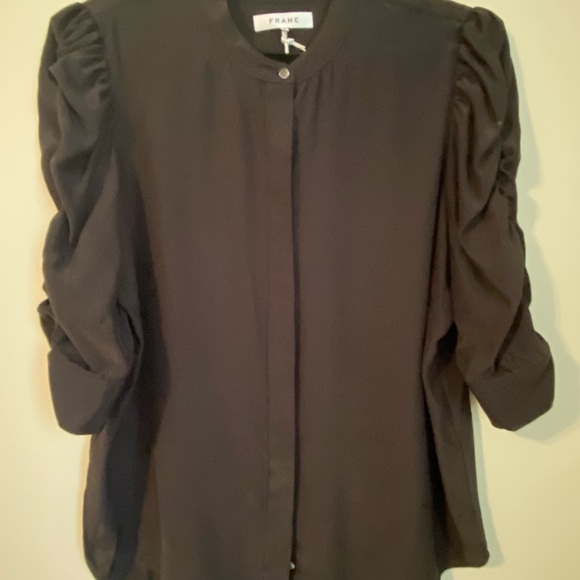Frame SHIRRED‎ SLEEVE BUTTON UP - Picture 1 of 9